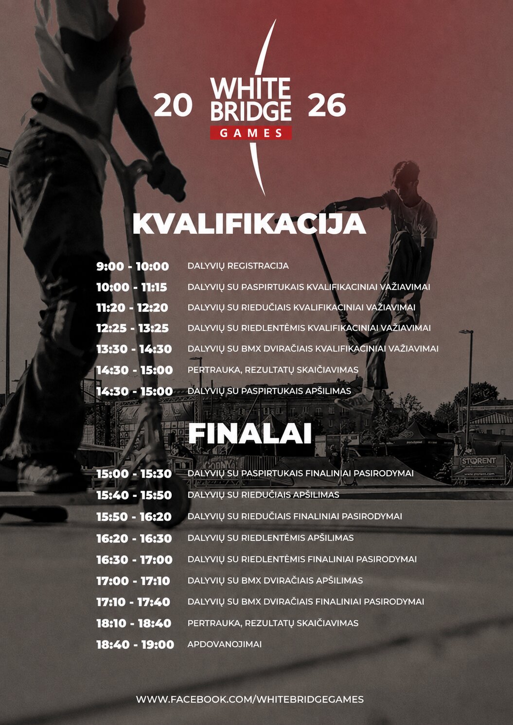 „WHITE BRIDGE GAMES 2026“: Vilniaus sporto festivalyje – vienos didžiausių metų ekstremalaus sporto varžybų Lietuvoje
